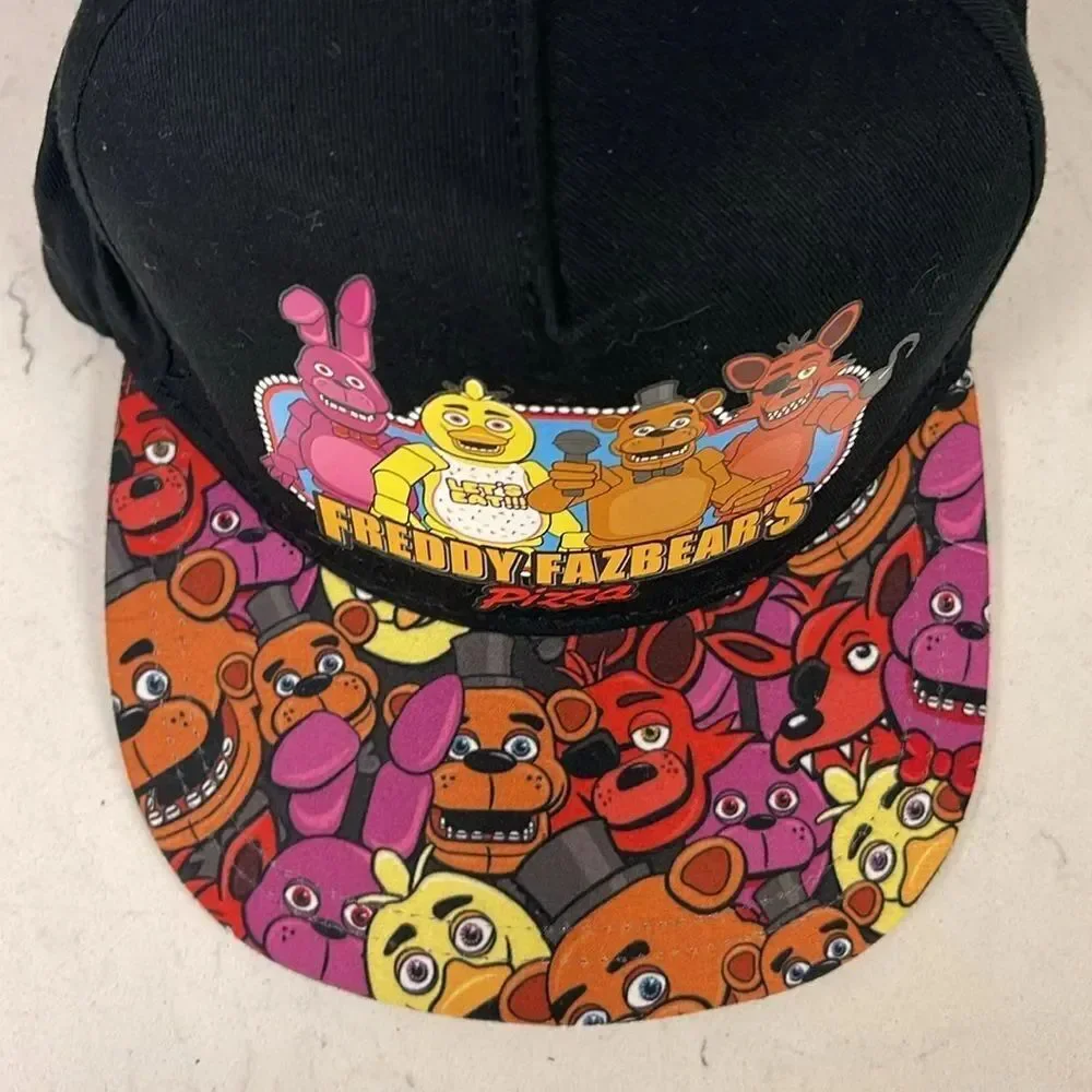 Five Nights at Freddys Youth Hat Black Freddy Fazbear’s Pizza Baseball Cap